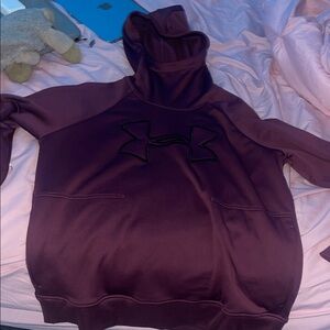 Under Armour Maroon Hoodie with Black Emblem
